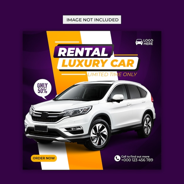 Rent luxury car social media and instagram post template