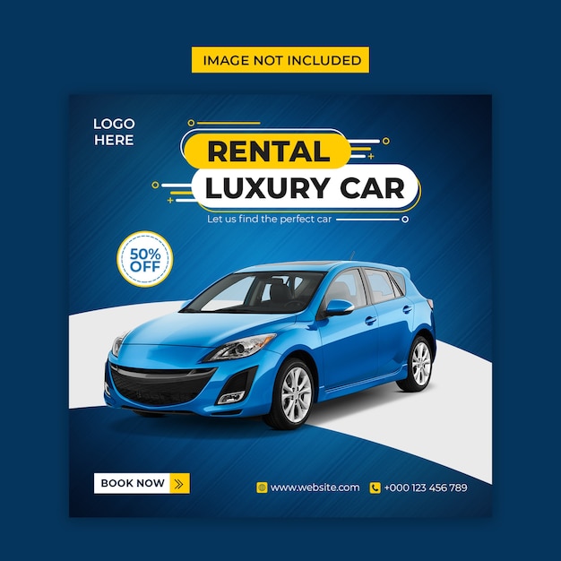 Rental car social media and instagram post template