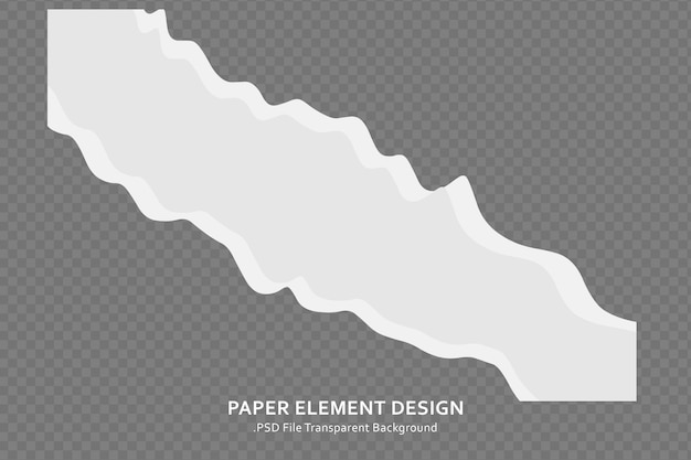 Repäistyn paperin designelementti, jossa on tilaa tekstille ja läpinäkyvä tausta