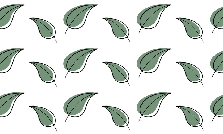 PSD repeating raster pattern of leaf outlines with green spots