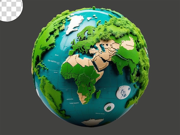 PSD represent the earth as a globe with a green