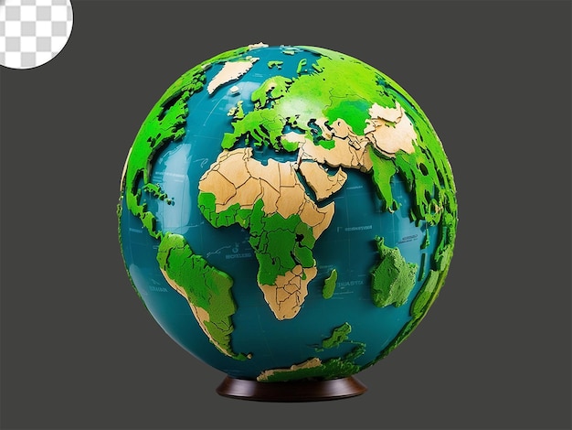 PSD represent the earth as a globe with a green