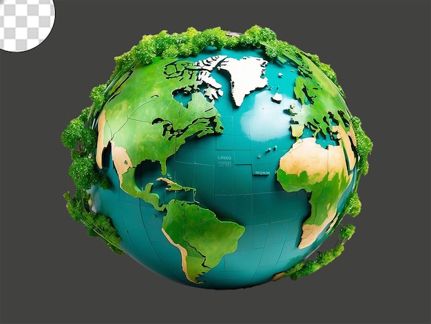 PSD represent the earth as a globe with a green