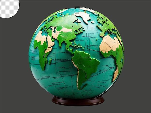 PSD represent the earth as a globe with a green