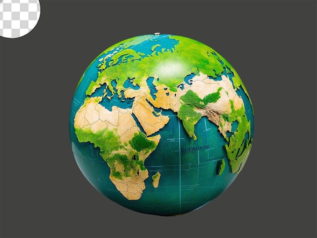 PSD represent the earth as a globe with a green