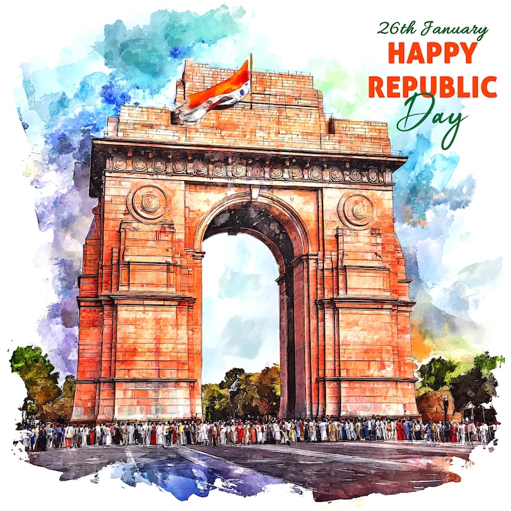 PSD republic day of india design background