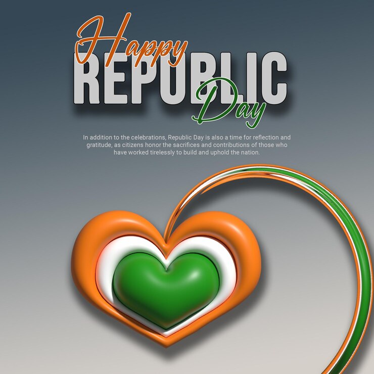 PSD republic day of india social media instagram post template design 3d post