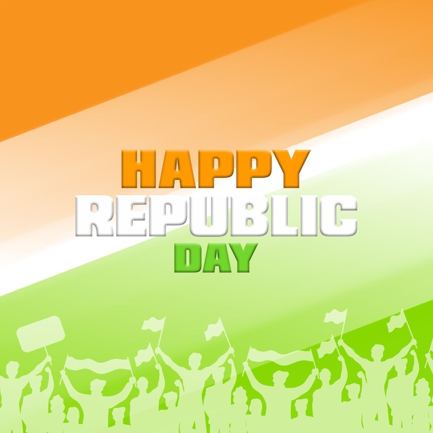 Republic day of india social media instagram post template design