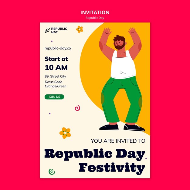 Republic day template design