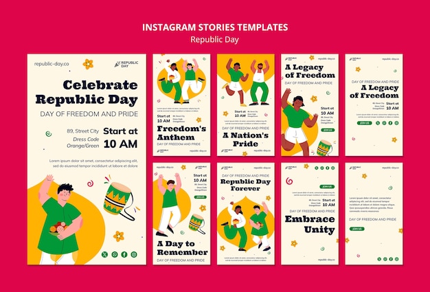 republic day template design