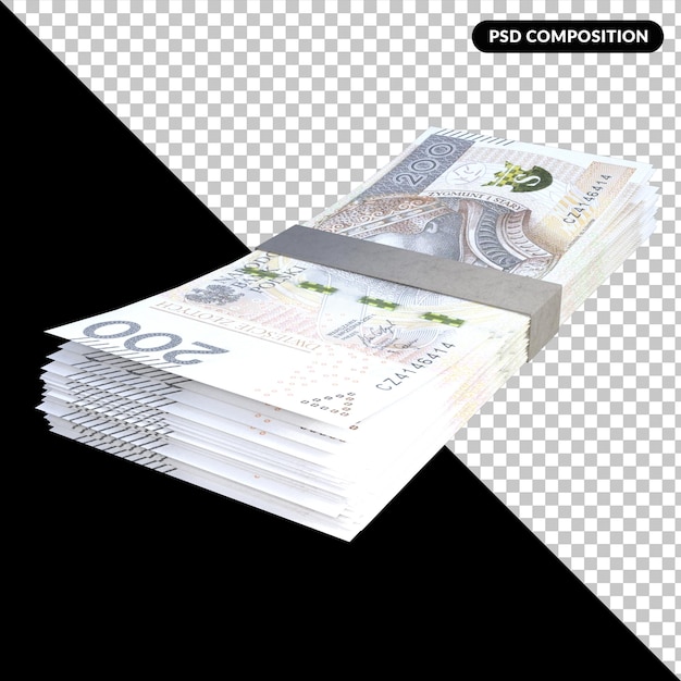 PSD republic of poland currency isolated premium psd