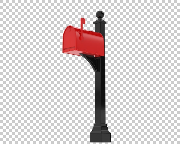 Residential mailbox on transparent background 3d rendering illustration