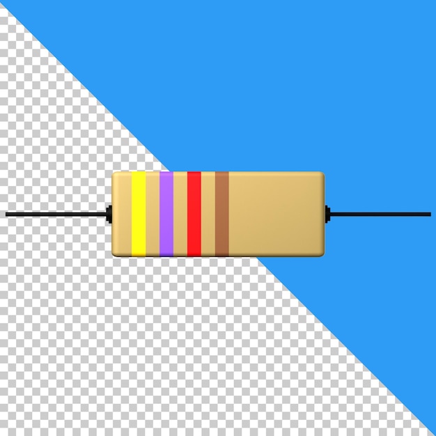 Resistor icon isolated on the transparent background