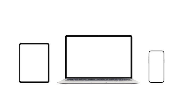 Responsive mockup of aptop tablet and smart phone