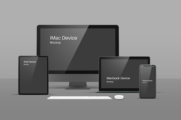 PSD responsive modern devices mockup