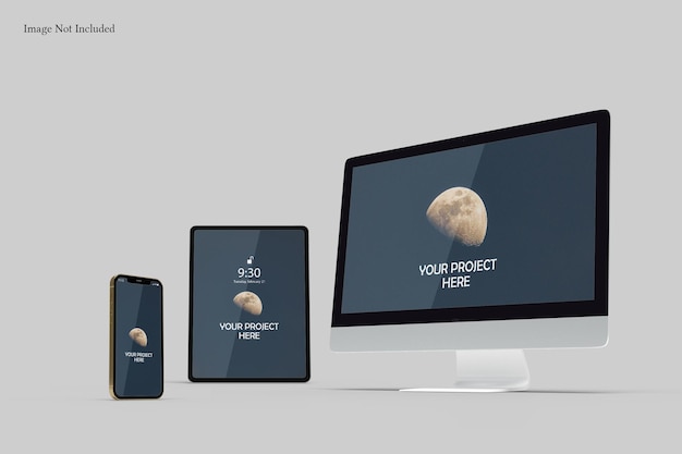 Responsive screen mockup