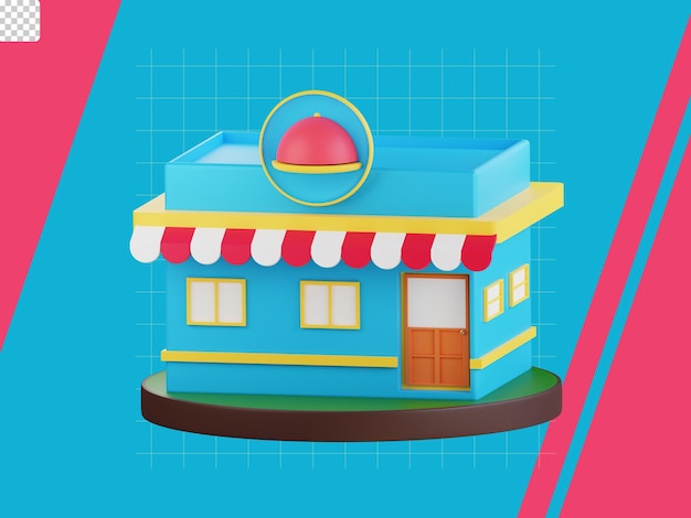 Restaurant 3d icon