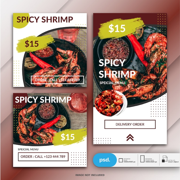 PSD restaurant banner collection