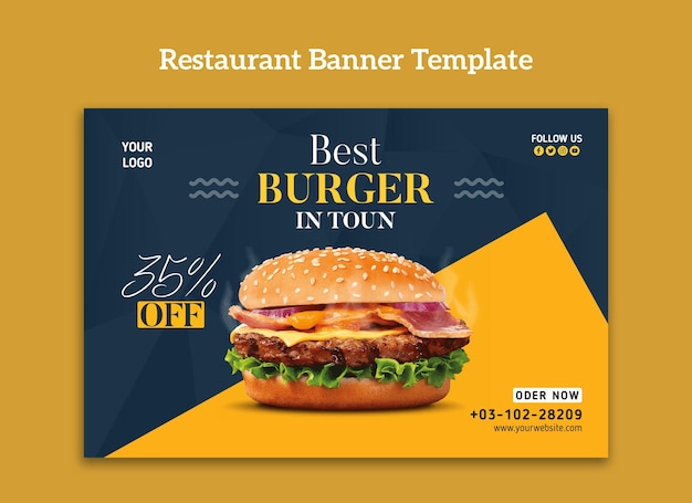 PSD restaurant banner template