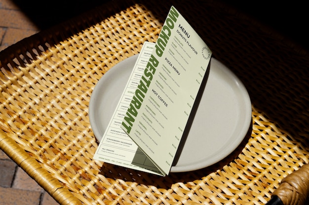 PSD mockup del marchio del ristorante