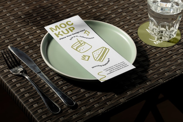 PSD restaurant branding mockup