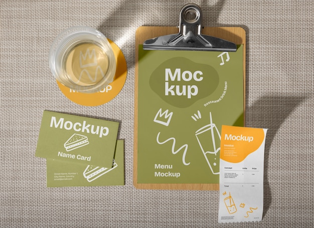 PSD restaurant branding mockup