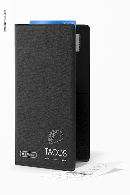 Restaurant Check Presenter Mockup, Standing