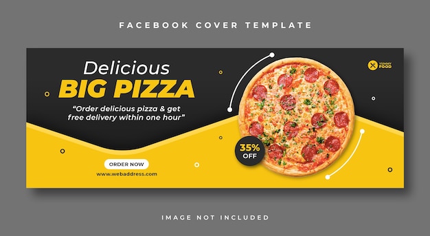 Restaurant eten facebook omslag websjabloon voor spandoek