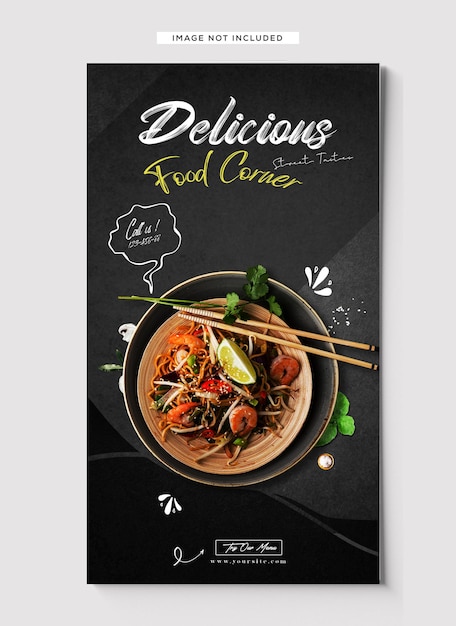 Restaurant food ad instagram banner templates