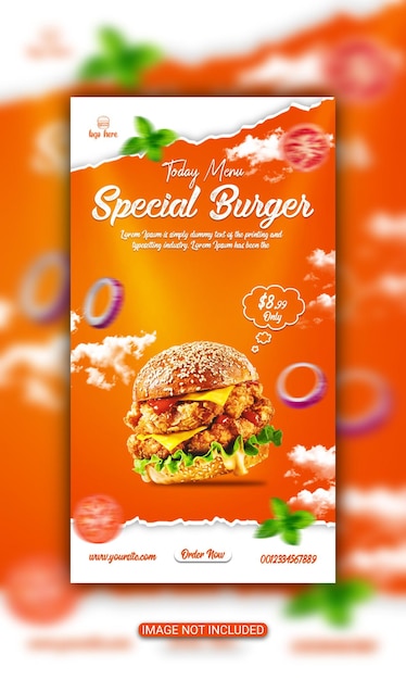 PSD restaurant food menu flyer