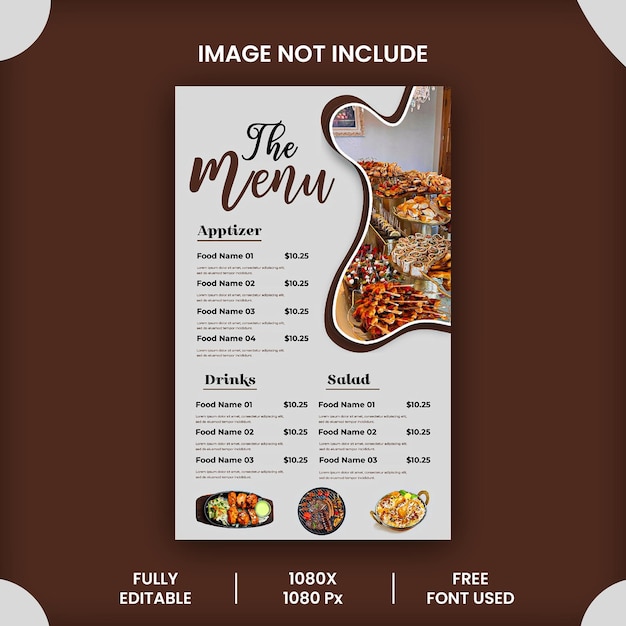 Restaurant Food Menu And Menu Poster Social Media Design