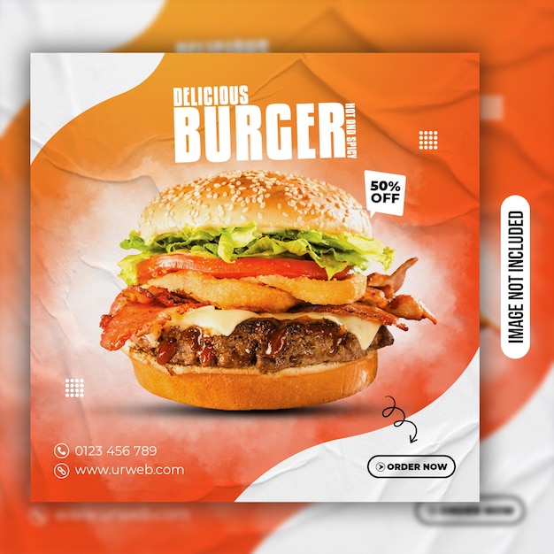 Restaurant food poster or promotional ads design template premium PSD premium PSD