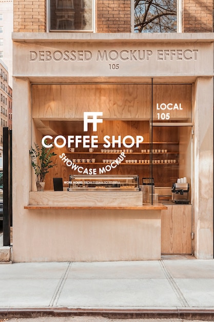 Restaurant front logo mockup