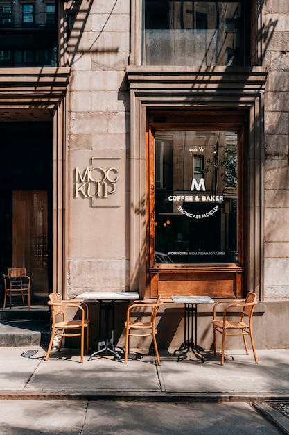 restaurant front mockup