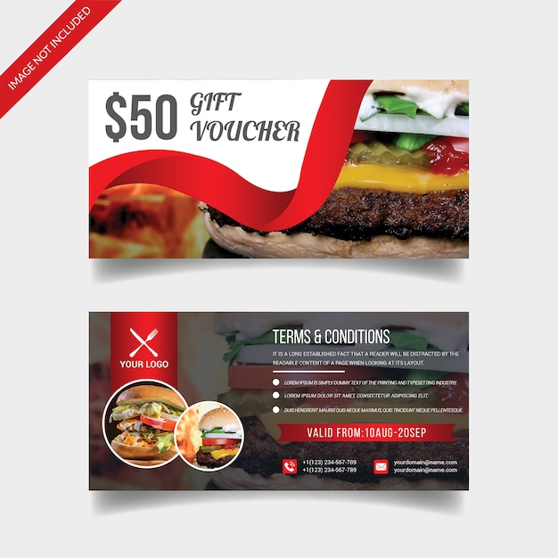 PSD restaurant gift voucher