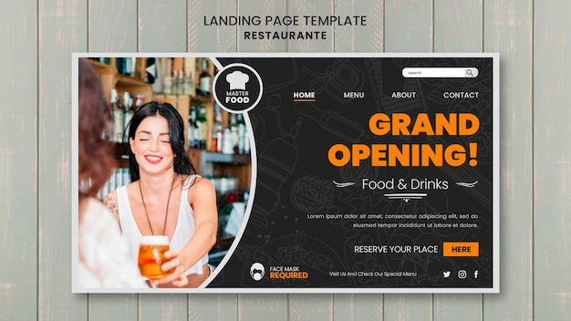 Restaurant landing page