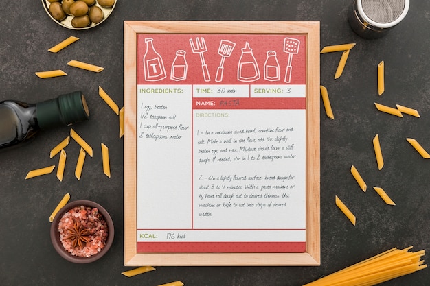 Concetto di menu del ristorante mock-up