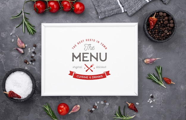 Concetto di menu del ristorante mock-up