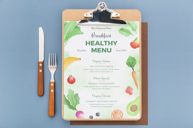 Mockup di concetto di menu del ristorante