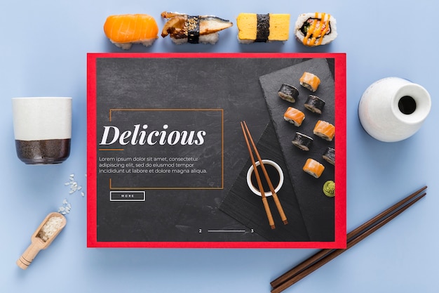 PSD mockup di concetto di menu del ristorante