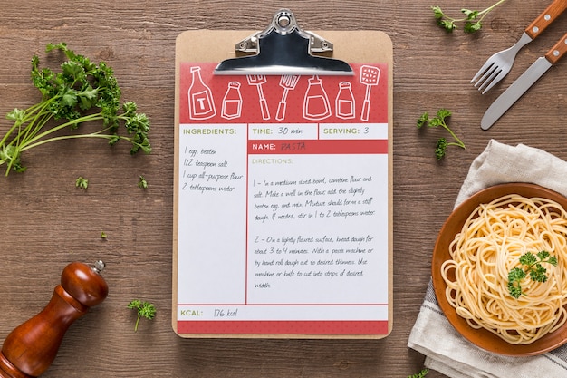 Restaurant menu concept mockup