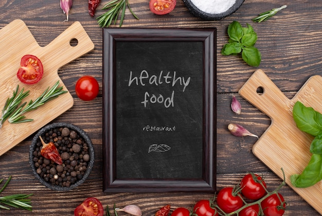 restaurant menu concept mockup