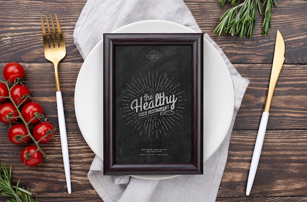 Restaurant menu concept mockup