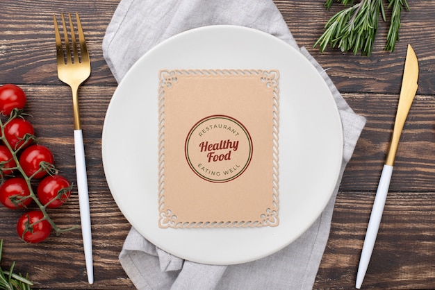 PSD mockup di concetto di menu del ristorante