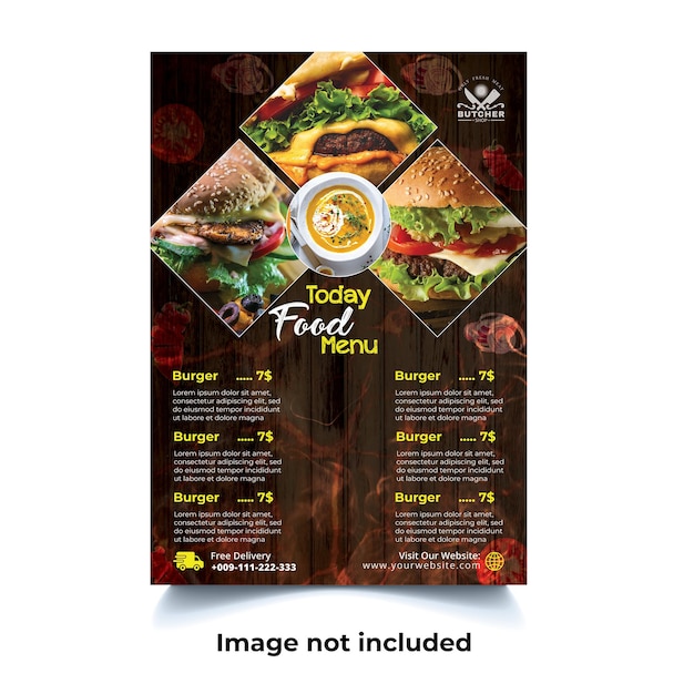 PSD restaurant menu design