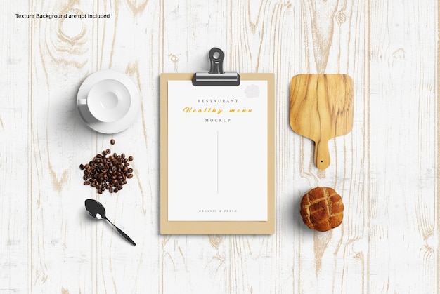 Restaurant menu mockup