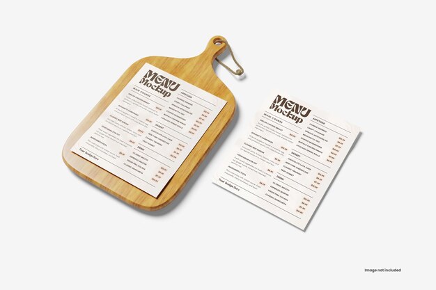 restaurant menu mockup