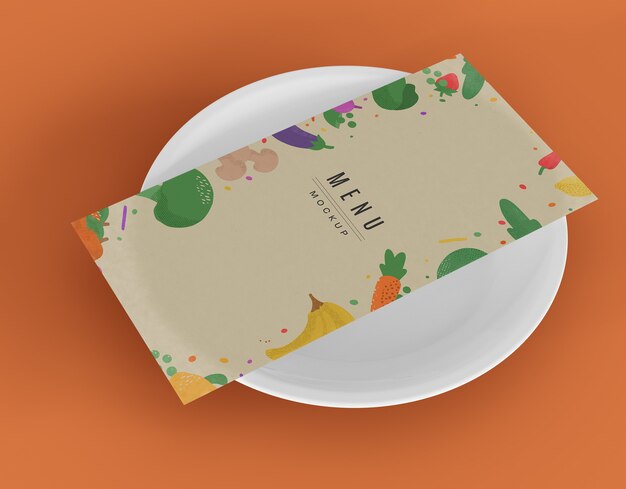 PSD ristorante menu mockup