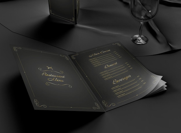 PSD restaurant menu mockup