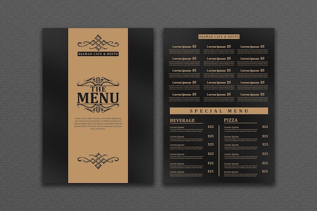 restaurant menu template